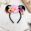 JUTTIRA Flowers Mouse Ears Hair Band Floral Mouse Ears Headbands, Flower Headwear Hair Hoop Princess Floral Head Bopper Cosplay Costume Tiara For Kids Girls & Adult