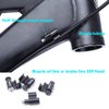 Farbetter 4 Pieces Bicycle Cable Guide, Hydraulic Brake Cable Housing Holder, Hose Wire Clips Clamps, Cable Grip, Black Alloy