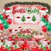 Santa Baby Shower Decorations with Santa Baby Banner Cake Topper K KUMEED Christmas Theme Garland Green Red Snowflake Balloons for Christmas Party Decorations New Year Baby Shower Birthday Party