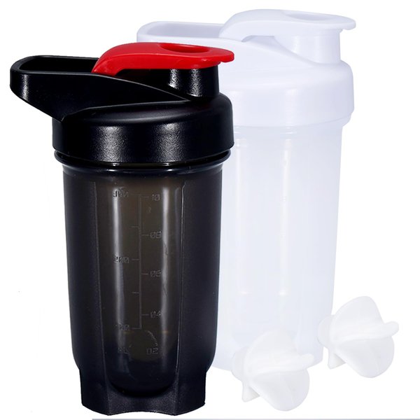 HIUSITY Shaker Bottle Protein Shakes Cup 10 Ounce Shaker Bottle with Whisk Balls, Protein Shake Bottle Set for Protein Mixes,Shakers for Protein Shakes, Shaker Cup, Protein Shaker, Black+White, 2PCS