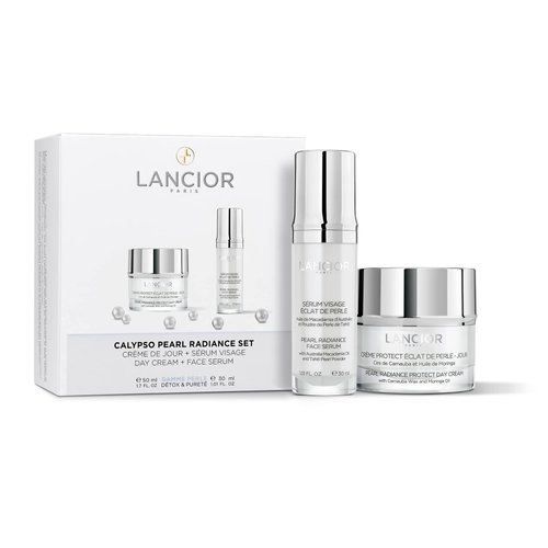 Lancior Paris Calypso Pearl Radiance Set - Protects Skin Against External Environment - Suitable For Sensitive And Dry Skin - Includes Protect Day Cream And Face Serum - Natural Ingredients - 2 Pc