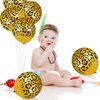 36 Pcs Cheetah Balloons Leopard Print Balloons Gold Leopard Spots Latex Balloons Jungle Animal Balloons Decorations for Cheetah Birthday Party Supplies