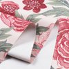 Peony Flowers Waterproof Fabric by The Yard, Garden Floral Retro Style Theme Outdoor Canvas Fabric,Decorative Fabric for Upholstery,DIY Craft,Sewing and Home Decor, Half Yard/60"Wide,Pink Green