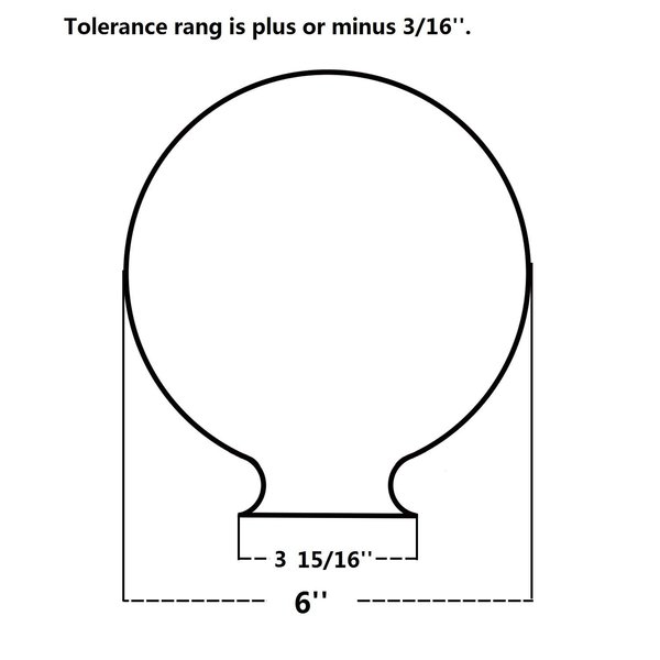 SUNWO Replacement Clear Glass Shades Glass Globe Any Size (6/8/10/12/14)