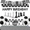Balterever Chess Birthday Decorations International Chess Birthday Backdrop Banner Chess Theme Banner Garland Table Cloth Chess Birthday Cake Topper Funny Board Game Chess Birthday Party Decor