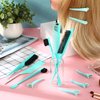 Remerry 12 Pieces Hair Brush Set, Nylon Teasing Hair Brushes 3 Row Salon Teasing Brush, Double Sided Hair Edge Brush Smooth Comb Grooming, Rat Tail Combs with Duckbill Clips for Women (Mint Green)