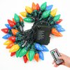 Supernoor 50LED C7 Christmas Lights,24Ft C7 Christmas Lights Battery Operated C7 Christmas String Lights Christmas Lights for Indoor Outdoor Xmas Tree Garden Patio Party Christmas Decorations