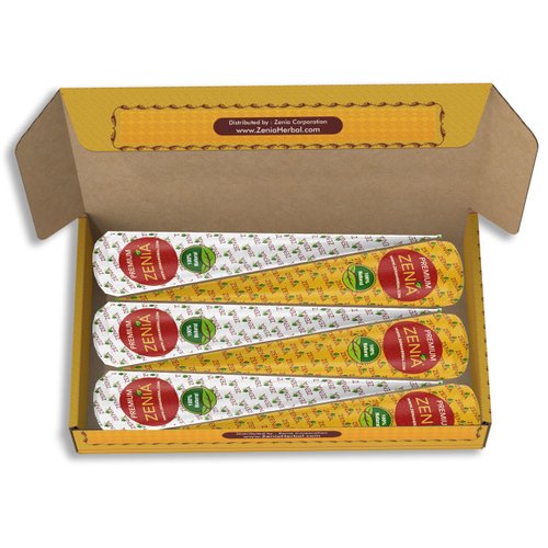 Zenia Premium Henna Cones (35g Each) - 100% Natural Ready to Use Henna Paste Hair Color Hair Dye Cones Reddish Brown Color (6 Pack)