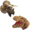 Yolococa Dinosaur Hand Puppets Realistic Latex Soft Animal Head Toys Set, Hand Puppet Toys Gift for Kids, Party Show Imaginative Play (Tyrannosaurus & Triceratops)