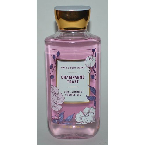Bath and Body Works White Barn Champagne Toast Shower Gel 10 Ounce Pink Floral Bottle