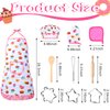 Cunhill Kids Cooking and Baking Set Baking Kit Apron Dress up Chef Costume Kids Aprons for Girls Toddler Chef Hat for Little Girls 2 to 6 Year Old