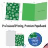 The Best Card Company - 10 Merry Christmas Cards Bulk - Festive Holiday Patterns, Boxed Card Assortment (4 x 5.12 Inch) - Flake Out M5018
