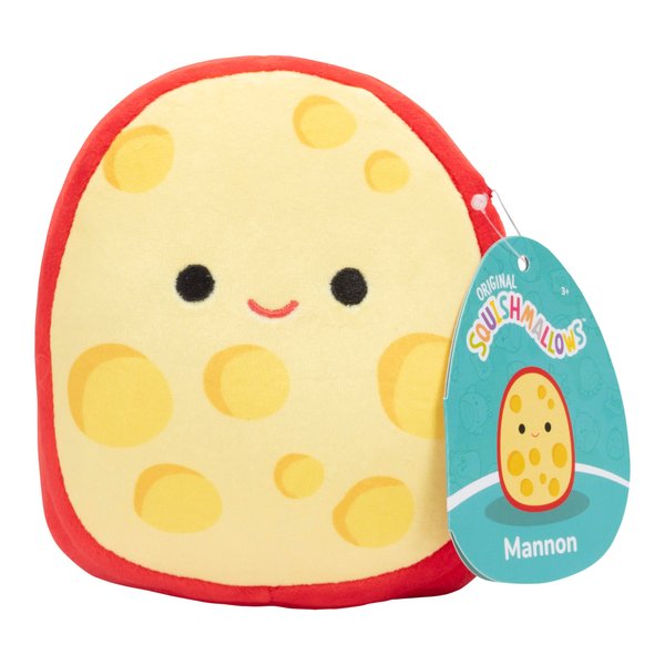 Squishmallows 5" Mannon The Gouda Cheese Mini Plush - Official Kellytoy - Collectible Soft & Squishy Mini Cheese Stuffed Animal Toy - Easter Gift for Kids, Girls, & Boys - 5 Inch