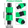 Hotop 12 Pieces Drip Irrigation Coupling, 5/8 Inch Universal Connector Drip Tubing Fittings, Compatible with Most 16-17 mm Drip Tape AG Tubing Drip or Sprinkler Systems (green)