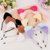 ACO-UINT 8 Pack Cat Ears Headbands for Women Girls, Cute Cat Headbands Cat Party Decorations Cat Ears Hairbands, Halloween Costume Hair Accessories for Women Girls