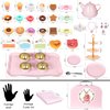 Tea Party Set for Little Girls, 49PCS Princess Tea Time Toys Including Tea Set Dessert Carrying Case, Kids Kitchen Pretend Playset, Tea Set for Girls Birthday Toddler Gifts Age 3-8