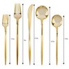 Novelty Modern Flatware, Cutlery, Disposable Plastic Dinner forks Luxury Gold 32 Count