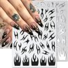 8 Sheets Irregular Flame Nail Art Stickers Metallic Silver Nail Stickers for Nail Art Black White Gold Flame Nail Decals Y2k Nails Stickers Self Adhesive Stickers for Nails Design Women Nail Supplies
