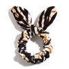 2pcs Elastic Hair Ties Velvet Bunny Ears Hair Ties Leopard Print Solid Scrunchies Thick Ponytail Holder Hair Bands For Women Girl