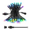 ALITOVE WS2811 12V RGB Pixel String Lights 8 inch Spacing 50LEDs Outdoor Programmable LED Pixels Light 12mm Diffused Digital Addressable Color Changing Bullet Modules with Waterproof Xconnector