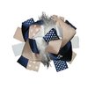 NEW "NAVY & KHAKI" Fur Hairbow Alligator Clips Girls Ribbon Bows 5.5 Inches School Uniform Games Birthday Grosgrain Ribbon