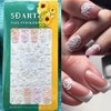 Valentine’s Day Nail Art Stickers, 5D Rose Flower Nail Decals Stereoscopic Embossed Nail Art Supplies Self Adhesive Rose Flowers Valentines Nail Stickers for Women Girls Acrylic Nails Decorations