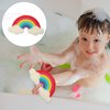 Mobestech 2Pcs Bath Sponges for Kids Rainbow Bath Toys Sponges, Bath Scrubbie, Bath Sponge Loofah, Kids Fun Shower Time Sponges for Children Boys and Girls