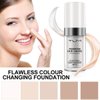 30ML Flawless Colour Changing Warm Skin Tone Foundation,Naturally Blends Moisturizing foundation makeup,Long Lasting Waterproof Poreless Liquid Foundation SPF 15 for Face Makeup