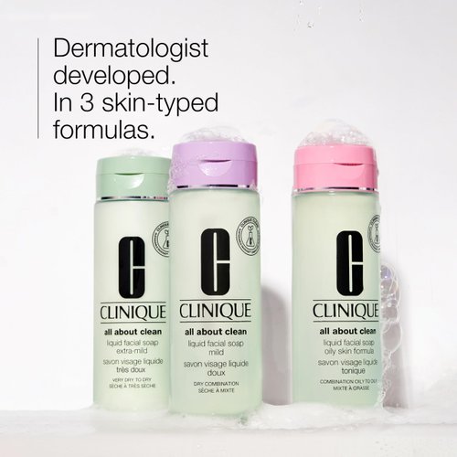 Clinique All About Clean Liquid Facial Cleanser Soap, Mild, Mini Travel Size, 1 fl. oz.