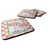 Caroline's Treasures 8077FC Bird - Flamingo Foam Coaster Set of 4 Set of 4 Cup Coasters for Indoor Outdoor, Tabletop Protection, Anti Slip, Mouse pad Material