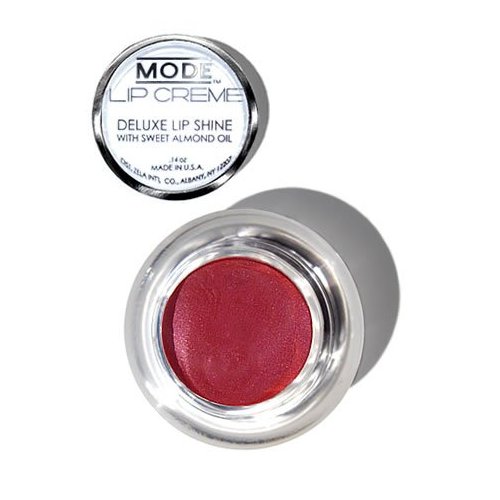 MODE Lip Creme Deluxe Shine Lip Gloss Pot Pearly Raspberry Wine FEMME FATALE Long Lasting Ultra Creamy Color, Hydrating Sweet Almond Oil, Conditioning Organic Shea Butter, Cruelty Free