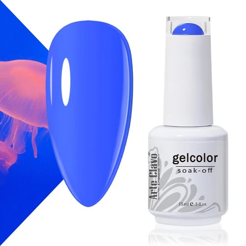 Arte Clavo 15ml Neon Blue Shades Nail Polish Bright Blue Gel Nail Polish Soak Off UV LED Nail Gel Polish Manicure Varnish DIY 1621…