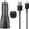 Turbo 15W [2Pack] Car Chargers Compatible with Microsoft Lumia 950 XL Dual SIM with Fast 15W Quick Charging Plus Detachable Hi-Power USB Type-C Cable! (Black)
