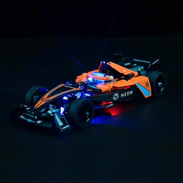 Bourvill LED Light for Lego Technic NEOM Formula E Race Car 42169 Set, Classic Version Light Lighting Building Blocks Model Compatible with Lego 42169(Lights Only, No Model)