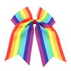 Rainbow Hair Bows Cheerleading Ponytail Holder Rainbow Hair Rope Tie for Girls JB82 (-Rainbow-),one size