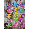 HOZKEAP 12 Packs Funny Dragons Mini Pop Varied Keychain fidgets Bubble Toys for Kids Children Classroom Students Gifts from Teacher,Birthday Party Favors