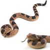 Porgaten Fake Snakes Rubber Snake Realistic Keep Birds Away, Plastics Rattlesnake Figurines, Novelty Toys for Playing Jokes Prankster Stuff Gag Toys Gift for Halloween April Fools' Day Party Favors