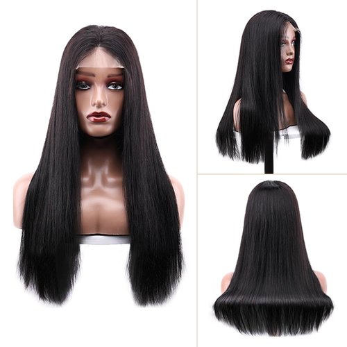 SOPSFR 4x4 Straight Wigs Human Hair for Women HD Transparent Lace Closure Wigs Human Hair 180% Density glueless wigs human hair pre plucked pre cut 24inch