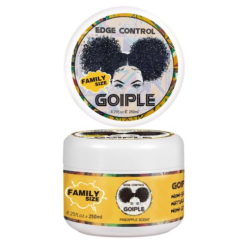 8.25 OZ Edge Control Wax for Women, Non-greasy Edge Smoother for Back Hair Extreme Hold Pack, Water-based Gel for All Hair Types, No Flaking, Extra Hold (Pineapple)