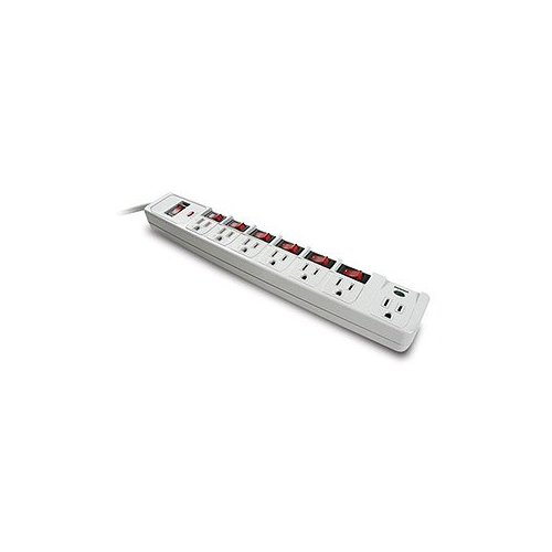 7 OUTLET SURGE PROTECTOR W/INDIVIDUAL SWITCHES
