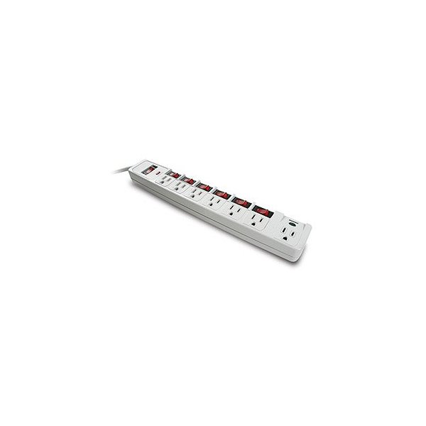 7 OUTLET SURGE PROTECTOR W/INDIVIDUAL SWITCHES
