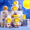 Mini Building Blocks Toy Set Micro Bricks Building Sets DIY Puzzle Set Multi-functional Astronaut Pen-holders with Tool Kit for Kids Age 8+ Educational DIY Gift for Boys and Girls(Meditating Spaceman)