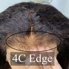 HD Lace Front Wigs Human Hair Pre Plucked 200 Density Bleached Knots for Black Women,Kinky Straight Human Hair Wig with 4C Curly Edge Baby Hair(12", 13x4 HD Lace Frontal Wig)