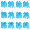 8 Inch Cheerleader Bows Ponytail Holder Cheerleading Bows Hair Tie (Turquoise)