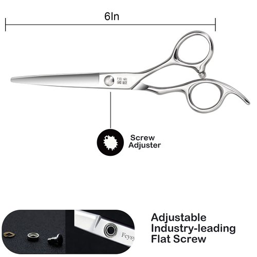 Hair Scissors Hair Cutting Scissors- Fcysy 6” Professional Hair Shears Barber Scissors Haircut Scissors Hairdresser Scissors, Tijeras De Peluqueria Professional, Hair trimming Shears for Women Men