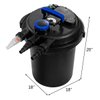HAPPYGRILL Pond Filter 4000 Gallons Pond Pressure Bio Filter with 13W UV Light Koi Fish Pond Pump Filter for Garden Pool Pond