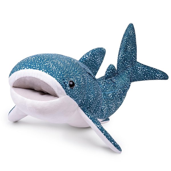lilizzhoumax Giant Whale Shark Stuffed Animal,Sea Plush,Simulation Big Shark Plush Stuffed Toy,Whale Shark Animal Plush Pillow Toy, Gift for Boys and Girls, Home Decor,Blue 20 Inch