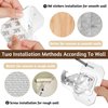 2PCS No Drill Curtain Rod Brackets,Curtain Rod Holders No Drilling,Adhesive Curtain Rod Hooks,Nail Free Adjustable Curtain Hangers,Lokinsetin Perforated Non Nail Screw Stick On Sticky Drape Pole Stand
