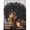 LUVME HAIR Short Curly Wig with Bangs Human Hair Glueless Shaggy Wolf Cut Afro Curly Human Hair Wigs Throw On & Go Black Curl Bob Wig with Bangs 10 Inch