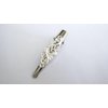 Small tiny lite silver metal filigree hair pin alligator clip barrette for fine (Clip quantity: 2 clips, Pattern: Barrette)